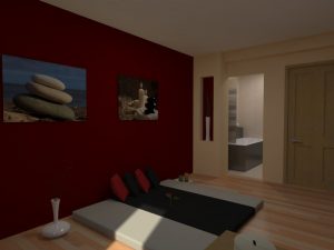 3D vizualizace masérna - tantrické masáže Pardubice
